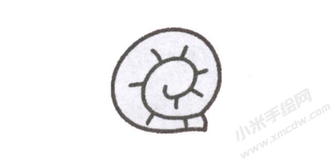 简笔画蜗牛画法步骤图示02.jpg