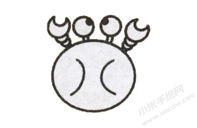 螃蟹幼儿简笔画手绘步骤图示03.jpg