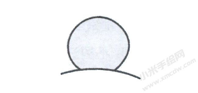 雪人幼儿简笔画手绘步骤图示01.jpg