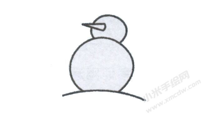 雪人幼儿简笔画手绘步骤图示02.jpg
