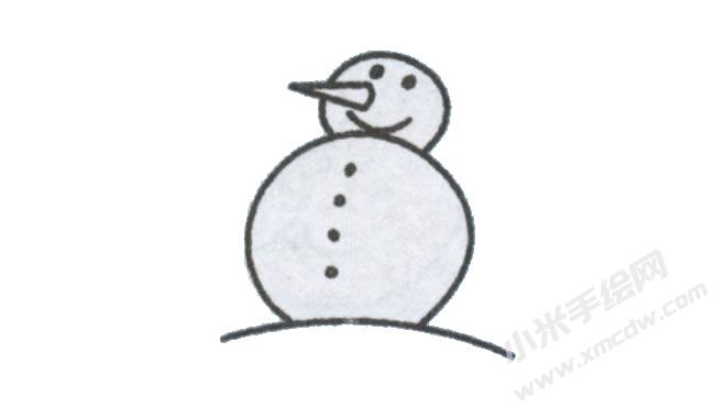 雪人幼儿简笔画手绘步骤图示03.jpg