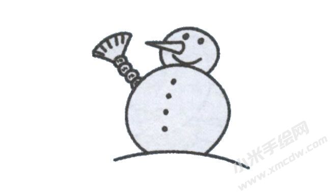 雪人幼儿简笔画手绘步骤图示04.jpg