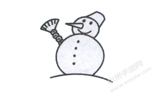 雪人幼儿简笔画手绘步骤图示05.jpg