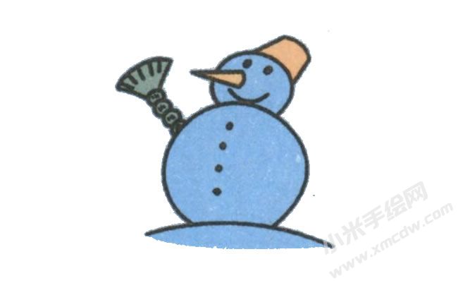 雪人幼儿简笔画手绘步骤图示06.jpg