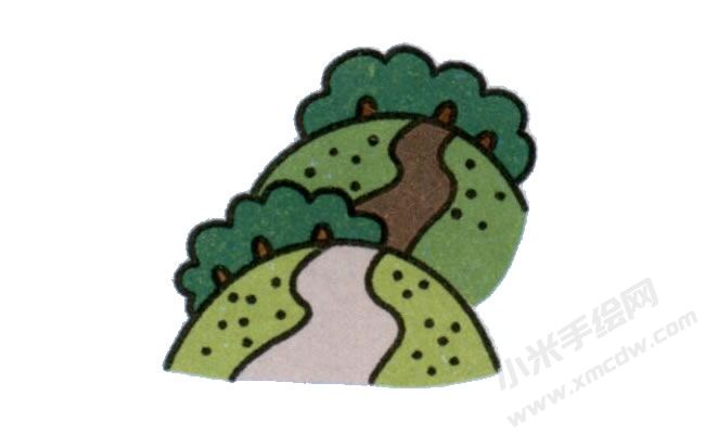 山路简笔画绘制步骤图示06.jpg