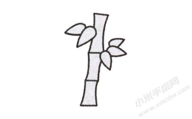 竹子幼儿简笔画步骤图示03.jpg