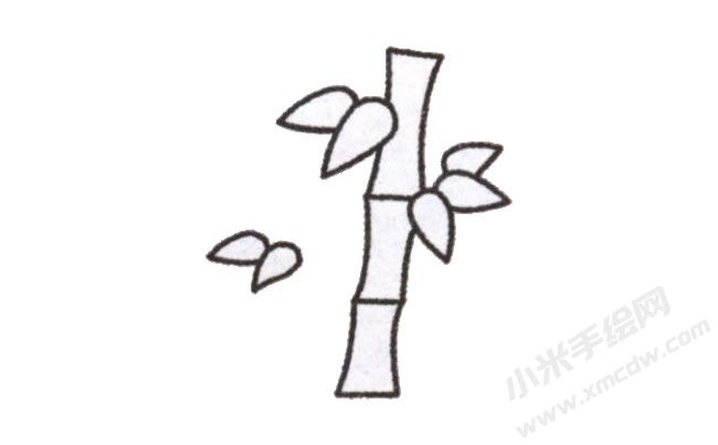 竹子幼儿简笔画步骤图示04.jpg