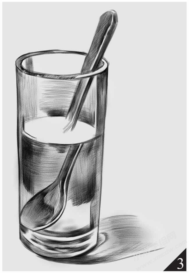 玻璃水杯素描画法步骤图示03.jpg