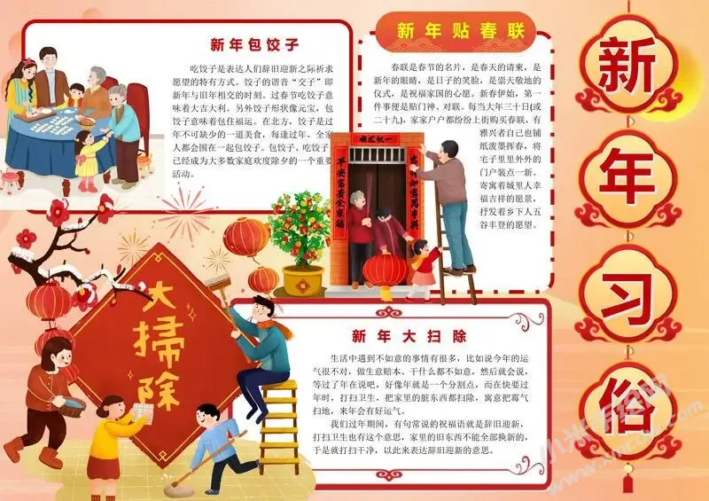 新年习俗手抄报内容模板有字版.webp