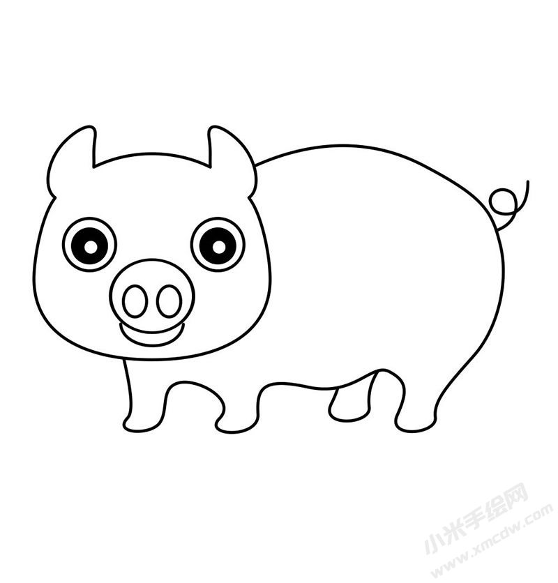 小猪简笔画图片