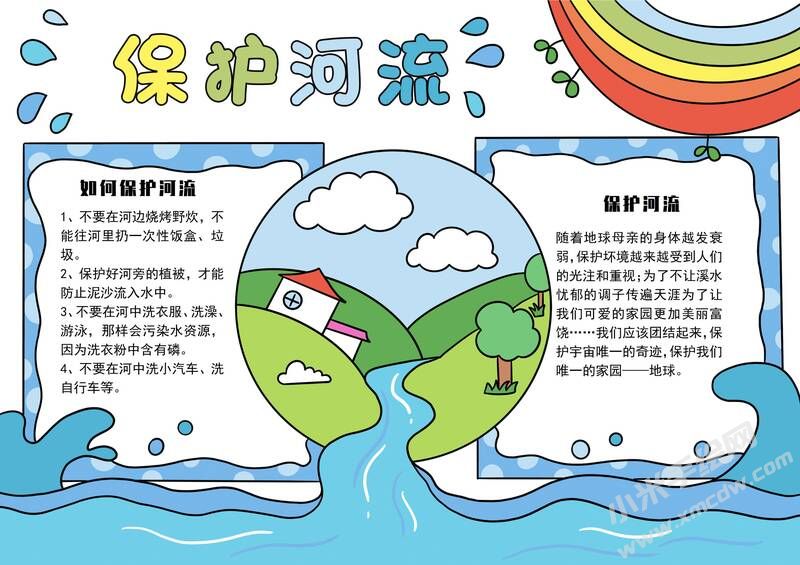 保护河流手抄报内容模板有字版.jpg