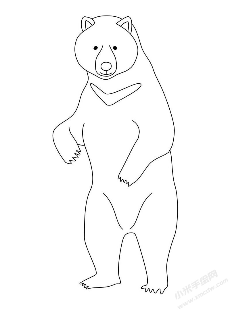 黑熊简笔画图片