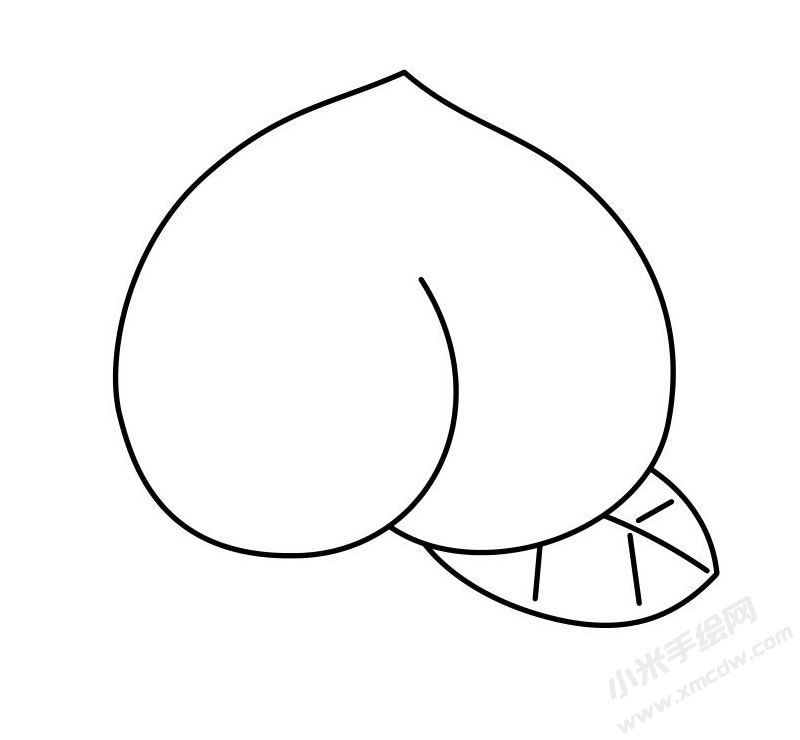 桃子简笔画图片