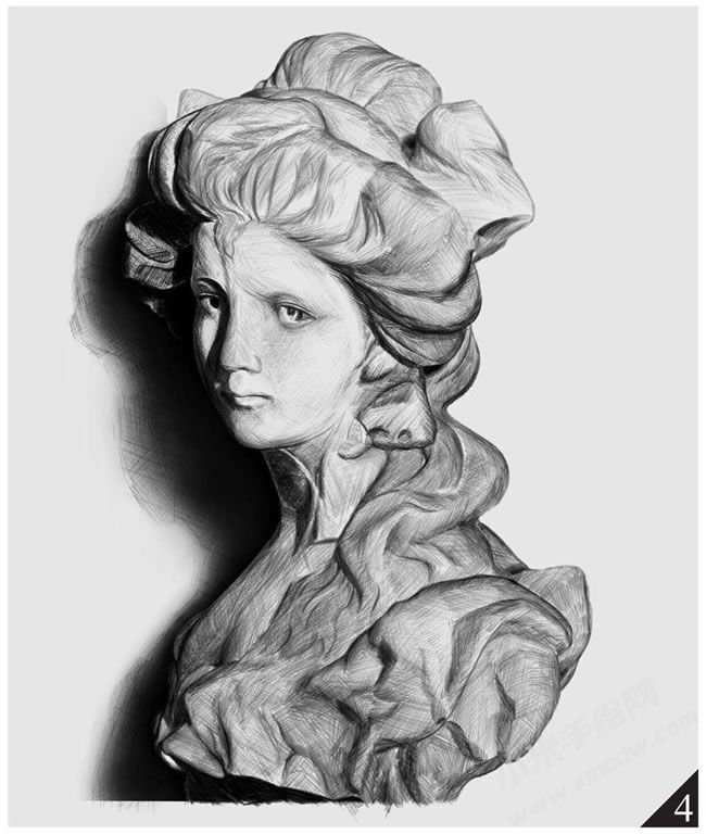 西洋少女胸像的素描画法步骤图示04.jpg