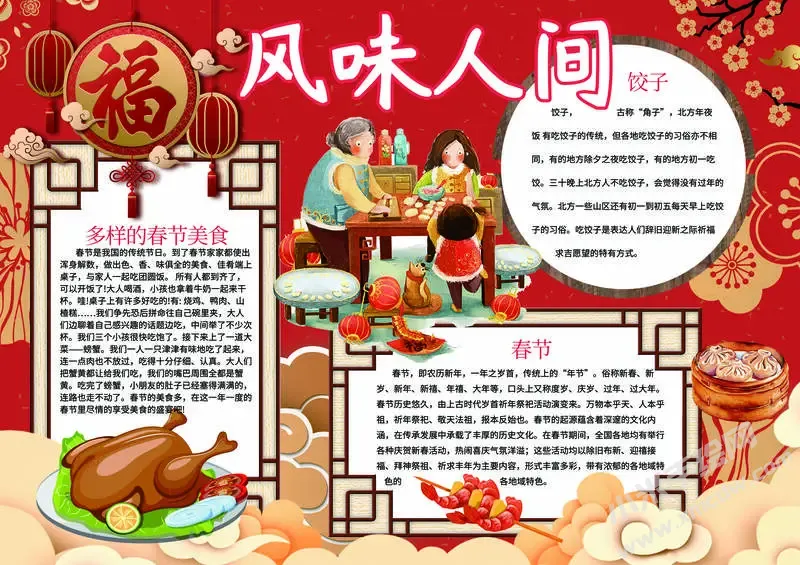 风味人间手抄报内容模板有字版（第二版）.webp