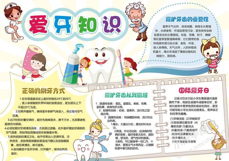 爱牙知识手抄报模板有字版.jpg