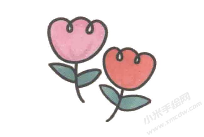 花朵简笔画绘制步骤图示03.jpg
