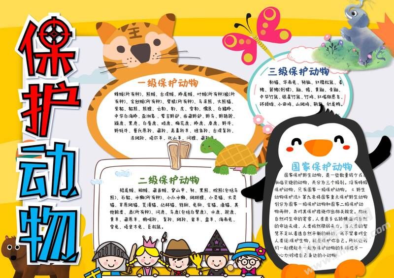 保护动物手抄报内容模板有字版.jpg