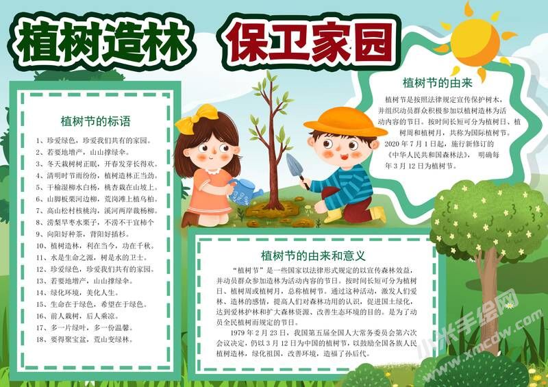 植树造林保卫家园手抄报内容模板有字版（第二版）.jpg