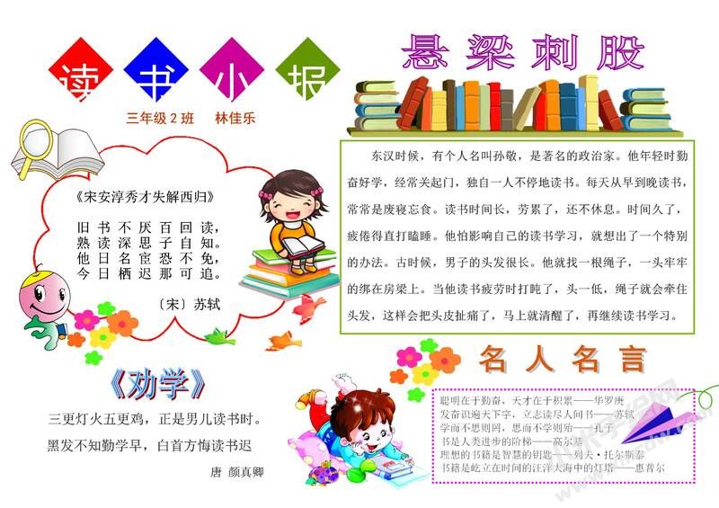 悬梁刺股手抄报模板有字版.jpg
