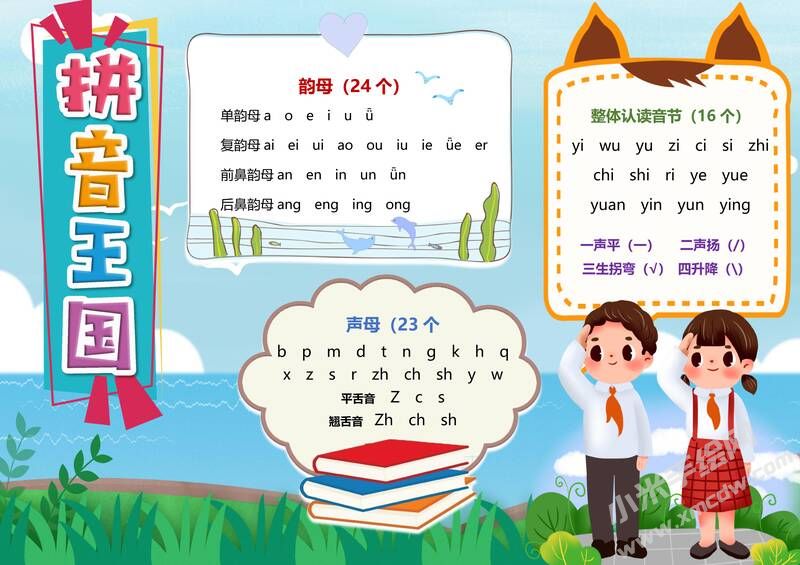 拼音王国手抄报模板有字版.jpg