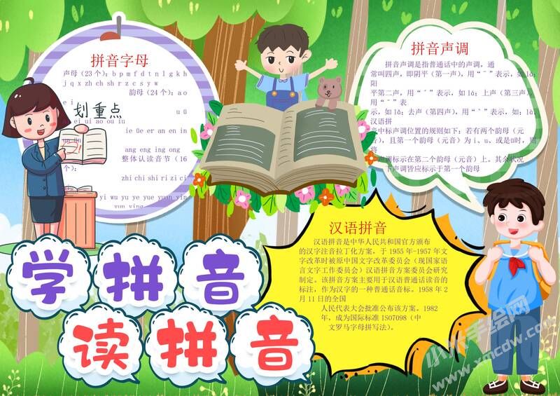 学拼音读拼音手抄报模板有字版（第二版）.jpg
