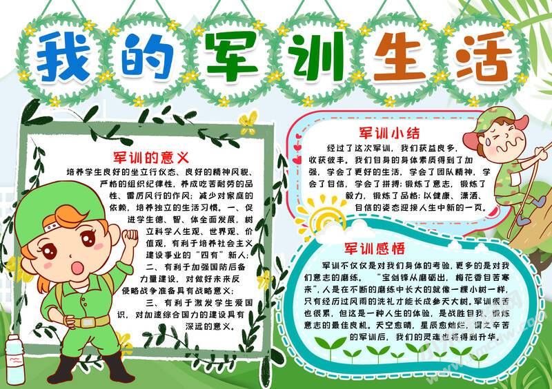 我的军训生活手抄报模板有字版.jpg