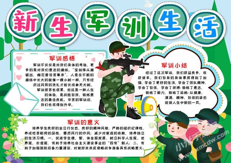 新生军训生活手抄报模板有字版.jpg