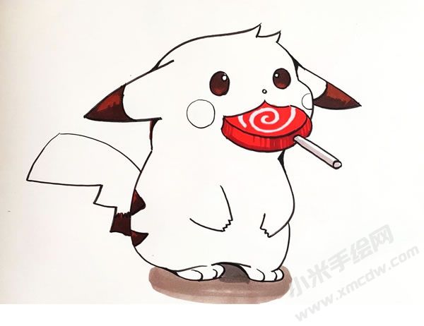 皮卡丘简笔画图示02.jpg