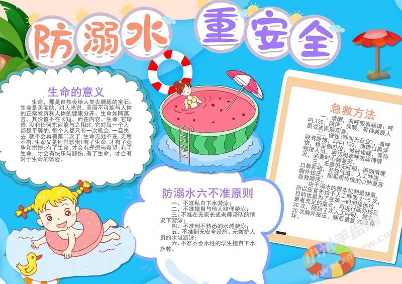 防溺水重安全手抄报模板有字版.jpg