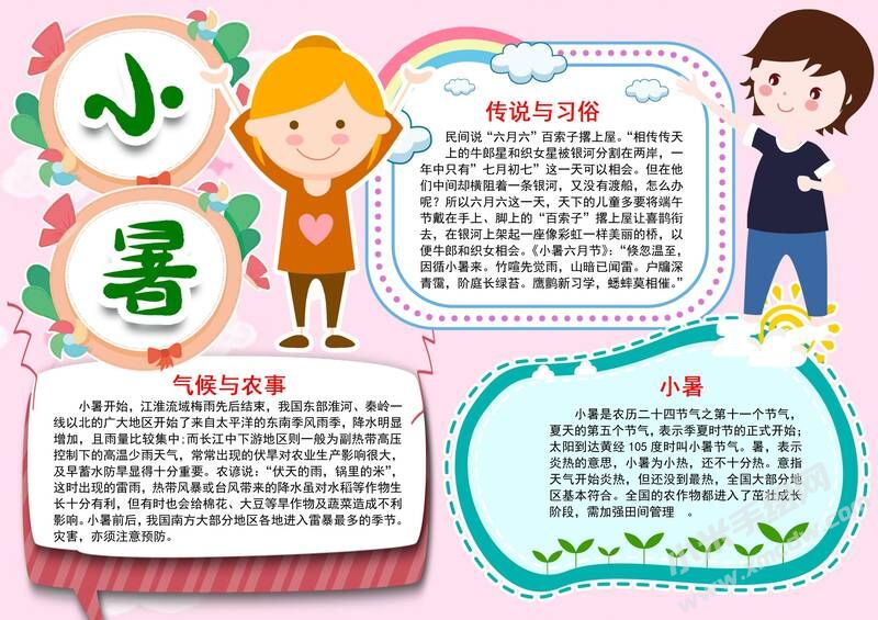 小暑手抄报模板有字版.jpg