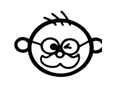 老伯伯儿童简笔画步骤图示