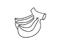 香蕉儿童简笔画步骤图示
