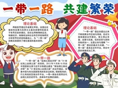 一带一路共建繁荣手抄报模板