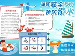 加强安全教育预防溺水手抄报模板