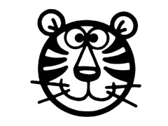 老虎儿童简笔画步骤图示