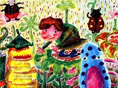 大拇指油画棒创作步骤图示