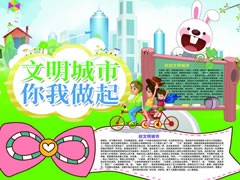 文明城市你我做起手抄报模板
