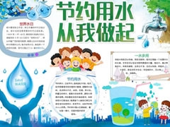 节约用水手抄报模板