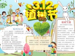 3.12植树节手抄报模板