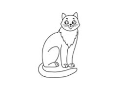 猫咪简笔画分步绘制