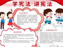 学宪法讲宪法手抄报模板