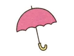 雨伞幼儿简笔画绘制步骤图示