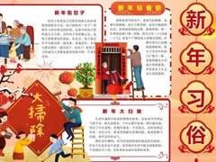 新年习俗手抄报内容模板