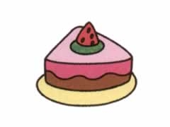 蛋糕幼儿简笔画步骤图示
