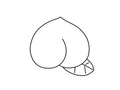 桃子简笔画图片