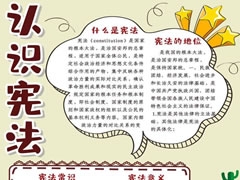 认识宪法手抄报内容模板