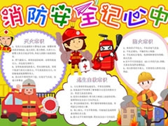 消防安全记心中手抄报内容模板