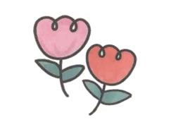 花朵简笔画绘制步骤图示