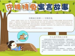 守株待兔寓言故事手抄报模板